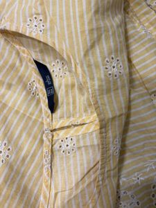Chic Yellow Broderie Anglaise Top