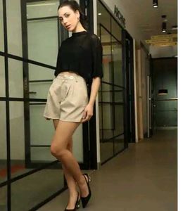 high neck sheer top with cami
