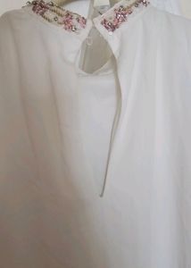 H&amp;M Embellished White Dress