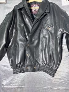 Vintage Black Leather Jacket for man