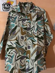 Stylish Abstract Print Button-Down Shirt ( M toXL)