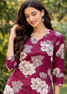 Floral Print Kurta