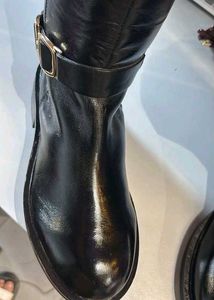 Real leather knee high boots