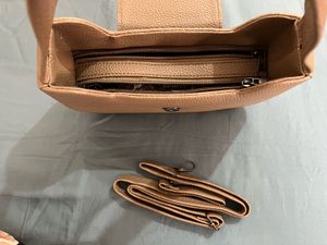 Beige Shoulder Handbag