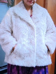 Cozy White Faux Fur Jacket