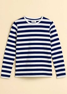 full sleeve black/dark blue & white striped tshirt