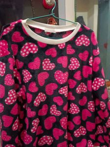 Heart Print Long Sleeve Top