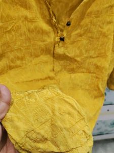 Yellow Cotton Kurta