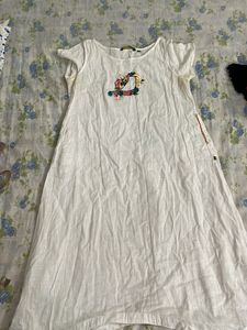 White Colored Asymmetric Kurta