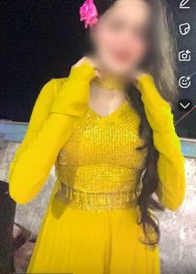 Yellow handworked sharara dress with Dupatta