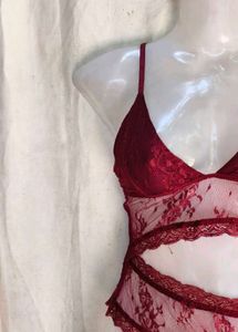 Burgundy Lace Cami Top