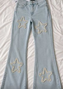 Y2K star flare jeans