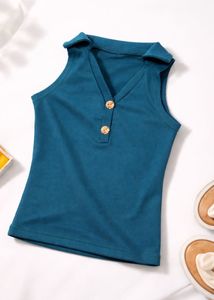 Cute Teal Button-Down Top