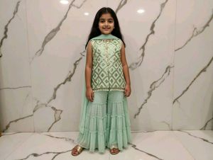 Adorable Girls' Ethnic Garara Set