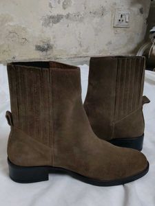 Brown Suede Ankle Boots