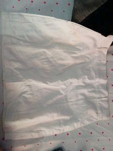 White Button-Up Shorts