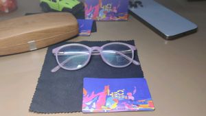 Stylish Purple Eyeglasses with Case