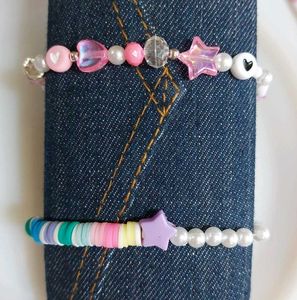 Y2K Inspired Beaded Bracelets - Set of 2