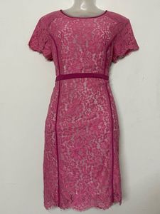 Pintresty Elegant Pink Lace Dress