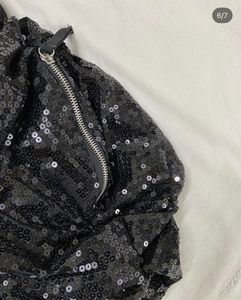 Sparkling Black Sequin Clutch Bag
