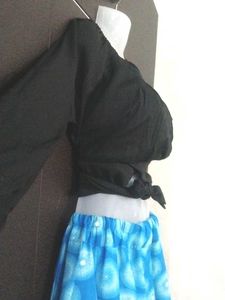 crop top with skirt