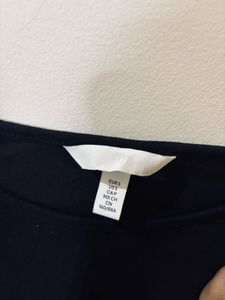 H&amp;M Black Puff Sleeve Top