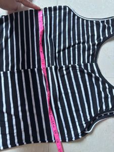 Striped Sleeveless Midi Dress