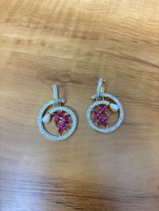 Artificial Diamond 2 In 1 Earrings
