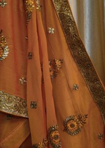 BEAUTIFUL SAREE WITH FALL AND BLOUSE
