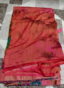 Vibrant Abstract Print Saree