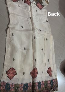 Elegant Cream Kurta Set with Tassels