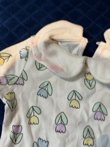 Cute Tulip Print Baby Girl Outfit