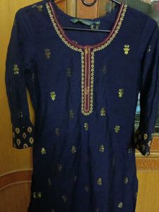 Embroidered Blue Kurta