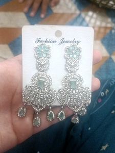 Elegant Dangle Earrings with Crystals