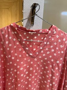 Peach Bandhan Kurta