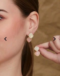 Elegant Dual Stone Drop Earrings