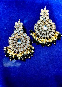 Stunning Kundan &amp; Pearl Dangler Earrings