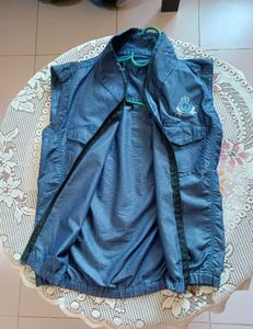 Blue Vest sleeveless Jacket