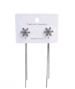Sparkling Snowflake Dangle Earrings