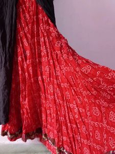 Bohemian Red Bandhani Print Maxi