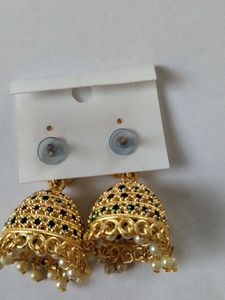 Elegant Peacock Jhumka Earrings