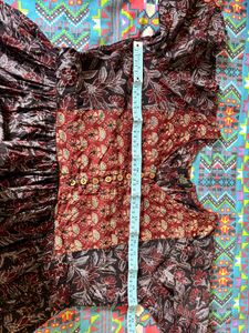 Boho Floral Print Kurta Top