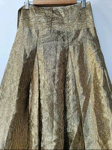 Golden Polyester Skirt