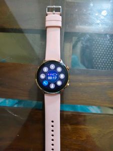 Stylish Gold Smartwatch with Pink Strap