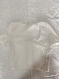 White Button-Up Crop Top