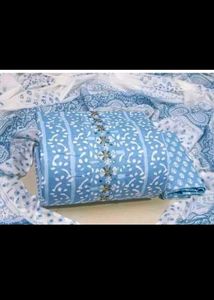 Beautiful Blue Printed Kurta Set