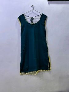 Embellished Green Kurta