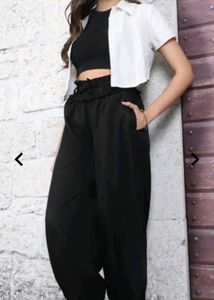 Chic High-Waisted Black Palazzo Pants