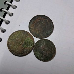 1895 British India Half Pice Victoria Copper Coin