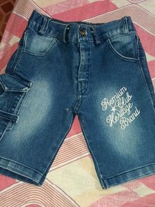 Boys' Blue Denim Cargo Shorts